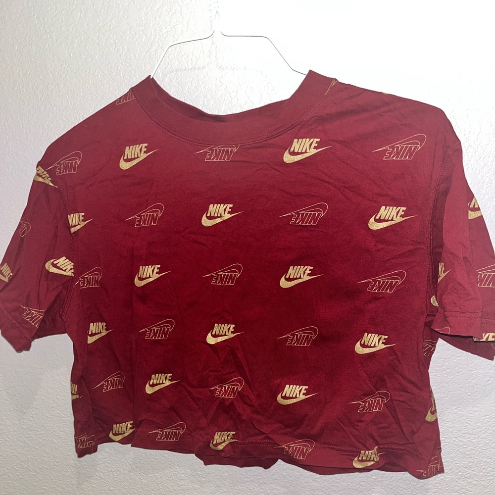 Maroon Nike crop top